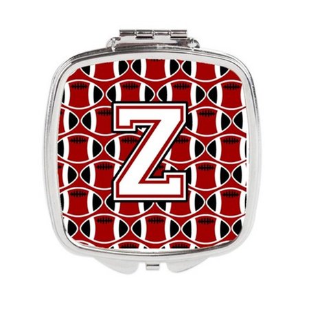CAROLINES TREASURES Letter Z Football Cardinal and White Compact Mirror CJ1082-ZSCM